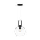 One Light Pendant<br /><span style="color:#4AB0CE;">Entrega: 4-10 dias en USA</span><br /><span style="color:#4AB0CE;font-size:60%;">PREGUNTE POR ENTREGA EN PANAMA</span><br />Collection: Soji<br />Finish: Clear Glass/Matte Black