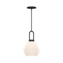 One Light Pendant<br /><span style="color:#4AB0CE;">Entrega: 4-10 dias en USA</span><br /><span style="color:#4AB0CE;font-size:60%;">PREGUNTE POR ENTREGA EN PANAMA</span><br />Collection: Soji<br />Finish: Matte Black/Opal Matte Glass