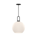 One Light Pendant<br /><span style="color:#4AB0CE;">Entrega: 4-10 dias en USA</span><br /><span style="color:#4AB0CE;font-size:60%;">PREGUNTE POR ENTREGA EN PANAMA</span><br />Collection: Soji<br />Finish: Matte Black/Opal Matte Glass