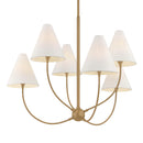 Troy Lighting - F1941-PBR - Six Light Chandelier - Evermore - Patina Brass