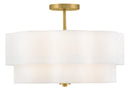LED Semi-Flush Mount<br /><span style="color:#4AB0CE;">Entrega: 4-10 dias en USA</span><br /><span style="color:#4AB0CE;font-size:60%;">PREGUNTE POR ENTREGA EN PANAMA</span><br />Collection: Gwen<br />Finish: Lacquered Brass