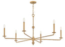 LED Chandelier<br /><span style="color:#4AB0CE;">Entrega: 7-8 semanas en USA</span><br /><span style="color:#4AB0CE;font-size:60%;">PREGUNTE POR ENTREGA EN PANAMA</span><br />Collection: Ansel<br />Finish: Burnished Gold