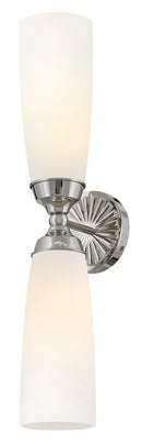 LED Wall Sconce<br /><span style="color:#4AB0CE;">Entrega: 4-10 dias en USA</span><br /><span style="color:#4AB0CE;font-size:60%;">PREGUNTE POR ENTREGA EN PANAMA</span><br />Collection: Alexis<br />Finish: Polished Nickel