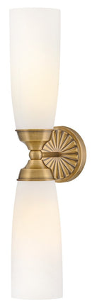 LED Wall Sconce<br /><span style="color:#4AB0CE;">Entrega: 4-10 dias en USA</span><br /><span style="color:#4AB0CE;font-size:60%;">PREGUNTE POR ENTREGA EN PANAMA</span><br />Collection: Alexis<br />Finish: Heritage Brass