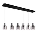 LED Pendant<br /><span style="color:#4AB0CE;">Entrega: 4-10 dias en USA</span><br /><span style="color:#4AB0CE;font-size:60%;">PREGUNTE POR ENTREGA EN PANAMA</span><br />Collection: Samson<br />Finish: Black/Smoked Glass