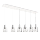 LED Pendant<br /><span style="color:#4AB0CE;">Entrega: 4-10 dias en USA</span><br /><span style="color:#4AB0CE;font-size:60%;">PREGUNTE POR ENTREGA EN PANAMA</span><br />Collection: Samson<br />Finish: White/Clear Glass