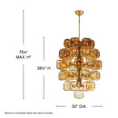 LED Chandelier<br /><span style="color:#4AB0CE;">Entrega: 4-10 dias en USA</span><br /><span style="color:#4AB0CE;font-size:60%;">PREGUNTE POR ENTREGA EN PANAMA</span><br />Collection: Perriand<br />Finish: Unlacquered Brass