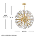 LED Chandelier<br /><span style="color:#4AB0CE;">Entrega: 4-10 dias en USA</span><br /><span style="color:#4AB0CE;font-size:60%;">PREGUNTE POR ENTREGA EN PANAMA</span><br />Collection: Maya<br />Finish: Unlacquered Brass