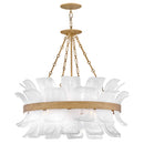 LED Chandelier<br /><span style="color:#4AB0CE;">Entrega: 2-3 semanas en USA</span><br /><span style="color:#4AB0CE;font-size:60%;">PREGUNTE POR ENTREGA EN PANAMA</span><br />Collection: Fleur<br />Finish: Burnished Gold
