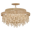 LED Semi Flush Mount<br /><span style="color:#4AB0CE;">Entrega: 4-10 dias en USA</span><br /><span style="color:#4AB0CE;font-size:60%;">PREGUNTE POR ENTREGA EN PANAMA</span><br />Collection: Freya<br />Finish: Burnished Gold