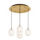 Kuzco Lighting - MP3106BGOP-05 - LED Pendant - Bolla - Brushed Gold/Opal Glass