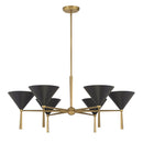 Six Light Chandelier<br /><span style="color:#4AB0CE;">Entrega: 4-10 dias en USA</span><br /><span style="color:#4AB0CE;font-size:60%;">PREGUNTE POR ENTREGA EN PANAMA</span><br />Collection: Cortan<br />Finish: Legacy Brass