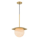 One Light Pendant<br /><span style="color:#4AB0CE;">Entrega: 4-10 dias en USA</span><br /><span style="color:#4AB0CE;font-size:60%;">PREGUNTE POR ENTREGA EN PANAMA</span><br />Collection: Olenne<br />Finish: Legacy Brass