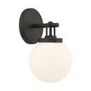 One Light Bath Sconce<br /><span style="color:#4AB0CE;">Entrega: 4-10 dias en USA</span><br /><span style="color:#4AB0CE;font-size:60%;">PREGUNTE POR ENTREGA EN PANAMA</span><br />Collection: Ortesa<br />Finish: Dark Matte Black