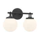 Two Light Vanity<br /><span style="color:#4AB0CE;">Entrega: 4-10 dias en USA</span><br /><span style="color:#4AB0CE;font-size:60%;">PREGUNTE POR ENTREGA EN PANAMA</span><br />Collection: Ortesa<br />Finish: Dark Matte Black
