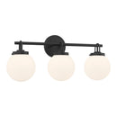 Three Light Vanity<br /><span style="color:#4AB0CE;">Entrega: 4-10 dias en USA</span><br /><span style="color:#4AB0CE;font-size:60%;">PREGUNTE POR ENTREGA EN PANAMA</span><br />Collection: Ortesa<br />Finish: Dark Matte Black