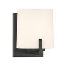 One Light Bath Sconce<br /><span style="color:#4AB0CE;">Entrega: 4-10 dias en USA</span><br /><span style="color:#4AB0CE;font-size:60%;">PREGUNTE POR ENTREGA EN PANAMA</span><br />Collection: Mirelle<br />Finish: Dark Matte Black