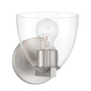 One Light Bath Sconce<br /><span style="color:#4AB0CE;">Entrega: 4-10 dias en USA</span><br /><span style="color:#4AB0CE;font-size:60%;">PREGUNTE POR ENTREGA EN PANAMA</span><br />Collection: Noellea<br />Finish: Brushed Nickel