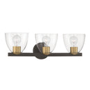 Three Light Vanity<br /><span style="color:#4AB0CE;">Entrega: 4-10 dias en USA</span><br /><span style="color:#4AB0CE;font-size:60%;">PREGUNTE POR ENTREGA EN PANAMA</span><br />Collection: Noellea<br />Finish: Dark Bronze