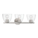 Three Light Vanity<br /><span style="color:#4AB0CE;">Entrega: 4-10 dias en USA</span><br /><span style="color:#4AB0CE;font-size:60%;">PREGUNTE POR ENTREGA EN PANAMA</span><br />Collection: Noellea<br />Finish: Brushed Nickel