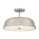 Three Light Semi-Flush Mount<br /><span style="color:#4AB0CE;">Entrega: 4-10 dias en USA</span><br /><span style="color:#4AB0CE;font-size:60%;">PREGUNTE POR ENTREGA EN PANAMA</span><br />Collection: Trellwyn<br />Finish: Brushed Nickel