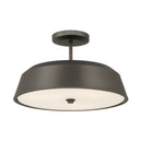 Three Light Semi-Flush Mount<br /><span style="color:#4AB0CE;">Entrega: 4-10 dias en USA</span><br /><span style="color:#4AB0CE;font-size:60%;">PREGUNTE POR ENTREGA EN PANAMA</span><br />Collection: Trellwyn<br />Finish: Plated Dark Bronze