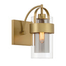 One Light Bath Sconce<br /><span style="color:#4AB0CE;">Entrega: 4-10 dias en USA</span><br /><span style="color:#4AB0CE;font-size:60%;">PREGUNTE POR ENTREGA EN PANAMA</span><br />Collection: Ravik<br />Finish: Legacy Brass