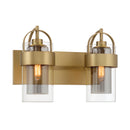 Two Light Vanity<br /><span style="color:#4AB0CE;">Entrega: 4-10 dias en USA</span><br /><span style="color:#4AB0CE;font-size:60%;">PREGUNTE POR ENTREGA EN PANAMA</span><br />Collection: Ravik<br />Finish: Legacy Brass