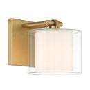 One Light Bath Sconce<br /><span style="color:#4AB0CE;">Entrega: 4-10 dias en USA</span><br /><span style="color:#4AB0CE;font-size:60%;">PREGUNTE POR ENTREGA EN PANAMA</span><br />Collection: Seville<br />Finish: Legacy Brass