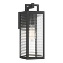 One Light Outdoor Wall Sconce<br /><span style="color:#4AB0CE;">Entrega: 4-10 dias en USA</span><br /><span style="color:#4AB0CE;font-size:60%;">PREGUNTE POR ENTREGA EN PANAMA</span><br />Collection: Edgewood<br />Finish: Dark Matte Black