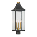 Three Light Outdoor Post Lantern<br /><span style="color:#4AB0CE;">Entrega: 4-10 dias en USA</span><br /><span style="color:#4AB0CE;font-size:60%;">PREGUNTE POR ENTREGA EN PANAMA</span><br />Collection: Hurstborne<br />Finish: Dark Matte Black