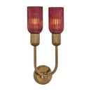 Two Light Wall Sconce<br /><span style="color:#4AB0CE;">Entrega: 4-10 dias en USA</span><br /><span style="color:#4AB0CE;font-size:60%;">PREGUNTE POR ENTREGA EN PANAMA</span><br />Collection: Verde<br />Finish: Satin Brass