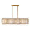 Ten Light Linear Pendant<br /><span style="color:#4AB0CE;">Entrega: 5-6 semanas en USA</span><br /><span style="color:#4AB0CE;font-size:60%;">PREGUNTE POR ENTREGA EN PANAMA</span><br />Collection: Fractal<br />Finish: Oxidized Gold Leaf