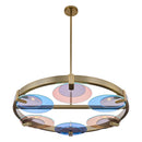 Six Light Chandelier<br /><span style="color:#4AB0CE;">Entrega: 4-10 dias en USA</span><br /><span style="color:#4AB0CE;font-size:60%;">PREGUNTE POR ENTREGA EN PANAMA</span><br />Collection: Optics<br />Finish: Winter Brass