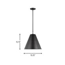 One Light Pendant<br /><span style="color:#4AB0CE;">Entrega: 4-10 dias en USA</span><br /><span style="color:#4AB0CE;font-size:60%;">PREGUNTE POR ENTREGA EN PANAMA</span><br />Collection: Gordon<br />Finish: Midnight Black