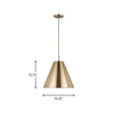 One Light Pendant<br /><span style="color:#4AB0CE;">Entrega: 4-10 dias en USA</span><br /><span style="color:#4AB0CE;font-size:60%;">PREGUNTE POR ENTREGA EN PANAMA</span><br />Collection: Gordon<br />Finish: Satin Brass