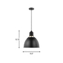 One Light Pendant<br /><span style="color:#4AB0CE;">Entrega: 4-10 dias en USA</span><br /><span style="color:#4AB0CE;font-size:60%;">PREGUNTE POR ENTREGA EN PANAMA</span><br />Collection: Huey<br />Finish: Midnight Black