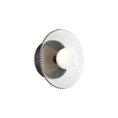 LED Wall/Vanity<br /><span style="color:#4AB0CE;">Entrega: 4-10 dias en USA</span><br /><span style="color:#4AB0CE;font-size:60%;">PREGUNTE POR ENTREGA EN PANAMA</span><br />Collection: Hera<br />Finish: Matte Black/Clear Ribbed Glass