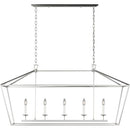 Visual Comfort Studio - 6692605-962 - Five Light Linear Chandelier - Dianna - Brushed Nickel