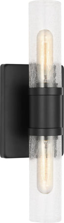 Two Light Vanity<br /><span style="color:#4AB0CE;">Entrega: 4-10 dias en USA</span><br /><span style="color:#4AB0CE;font-size:60%;">PREGUNTE POR ENTREGA EN PANAMA</span><br />Collection: Keaton<br />Finish: Midnight Black | Midnight Black