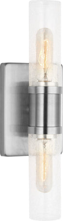 Two Light Vanity<br /><span style="color:#4AB0CE;">Entrega: 4-10 dias en USA</span><br /><span style="color:#4AB0CE;font-size:60%;">PREGUNTE POR ENTREGA EN PANAMA</span><br />Collection: Keaton<br />Finish: Brushed Nickel/Brushed Nickel