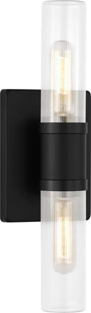 Two Light Vanity<br /><span style="color:#4AB0CE;">Entrega: 4-10 dias en USA</span><br /><span style="color:#4AB0CE;font-size:60%;">PREGUNTE POR ENTREGA EN PANAMA</span><br />Collection: Keaton<br />Finish: Midnight Black | Midnight Black