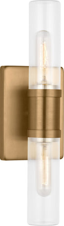 Two Light Vanity<br /><span style="color:#4AB0CE;">Entrega: 4-10 dias en USA</span><br /><span style="color:#4AB0CE;font-size:60%;">PREGUNTE POR ENTREGA EN PANAMA</span><br />Collection: Keaton<br />Finish: Satin Brass | Satin Brass