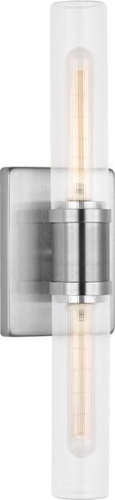 Two Light Vanity<br /><span style="color:#4AB0CE;">Entrega: 4-10 dias en USA</span><br /><span style="color:#4AB0CE;font-size:60%;">PREGUNTE POR ENTREGA EN PANAMA</span><br />Collection: Keaton<br />Finish: Brushed Nickel | Brushed Nickel