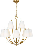 12 Light Chandelier<br /><span style="color:#4AB0CE;">Entrega: 4-10 dias en USA</span><br /><span style="color:#4AB0CE;font-size:60%;">PREGUNTE POR ENTREGA EN PANAMA</span><br />Collection: Marina<br />Finish: Burnished Brass | Burnished Brass