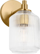 One Light Bath<br /><span style="color:#4AB0CE;">Entrega: 4-10 dias en USA</span><br /><span style="color:#4AB0CE;font-size:60%;">PREGUNTE POR ENTREGA EN PANAMA</span><br />Collection: Barstow<br />Finish: Burnished Brass | Burnished Brass