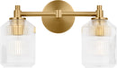 Two Light Bath<br /><span style="color:#4AB0CE;">Entrega: 13-14 semanas en USA</span><br /><span style="color:#4AB0CE;font-size:60%;">PREGUNTE POR ENTREGA EN PANAMA</span><br />Collection: Barstow<br />Finish: Burnished Brass | Burnished Brass