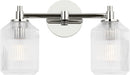 Two Light Bath<br /><span style="color:#4AB0CE;">Entrega: 4-10 dias en USA</span><br /><span style="color:#4AB0CE;font-size:60%;">PREGUNTE POR ENTREGA EN PANAMA</span><br />Collection: Barstow<br />Finish: Polished Nickel | Polished Nickel