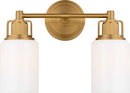 Two Light Bath<br /><span style="color:#4AB0CE;">Entrega: 4-10 dias en USA</span><br /><span style="color:#4AB0CE;font-size:60%;">PREGUNTE POR ENTREGA EN PANAMA</span><br />Collection: Ashford<br />Finish: Burnished Brass | Burnished Brass