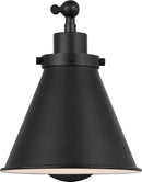 One Light Wall Sconce<br /><span style="color:#4AB0CE;">Entrega: 4-10 dias en USA</span><br /><span style="color:#4AB0CE;font-size:60%;">PREGUNTE POR ENTREGA EN PANAMA</span><br />Collection: Wellfleet<br />Finish: Midnight Black/Midnight Black